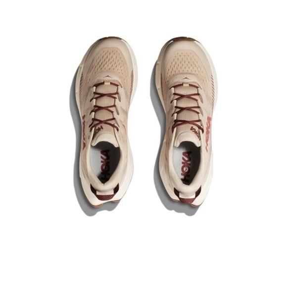Hoka One One skyline X Men's Athletic Shoes in Beige and Maroon - Picture 3 of 6